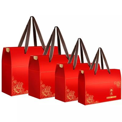 नि: शुल्क नमूना कार्डबोर्ड पैकिंग बॉक्स हैंडल के साथ सुरुचिपूर्ण कार्टन खाद्य बक्से