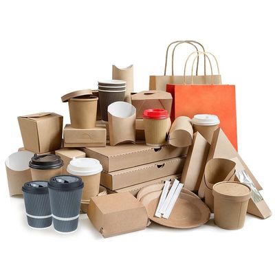 Takeaway कस्टमाइज्ड फूड पैकेजिंग बॉक्स / क्राफ्ट पेपर फूड बॉक्स ODM FSC